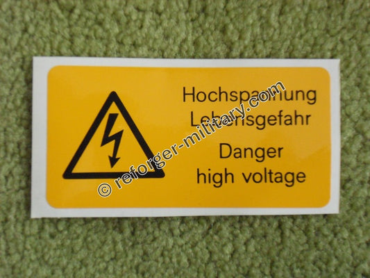 Warnaufkleber für Hochspannung – Danger High Voltage