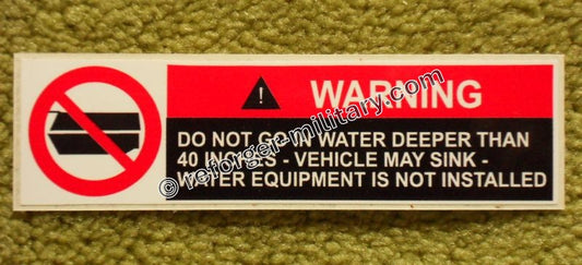 M151 Deep Water Fording Aufkleber