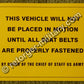 M151 Aufkleber Seat Belt – Originalgetreue Sicherheitsgurt Markierung für Ford Mutt A1/A2