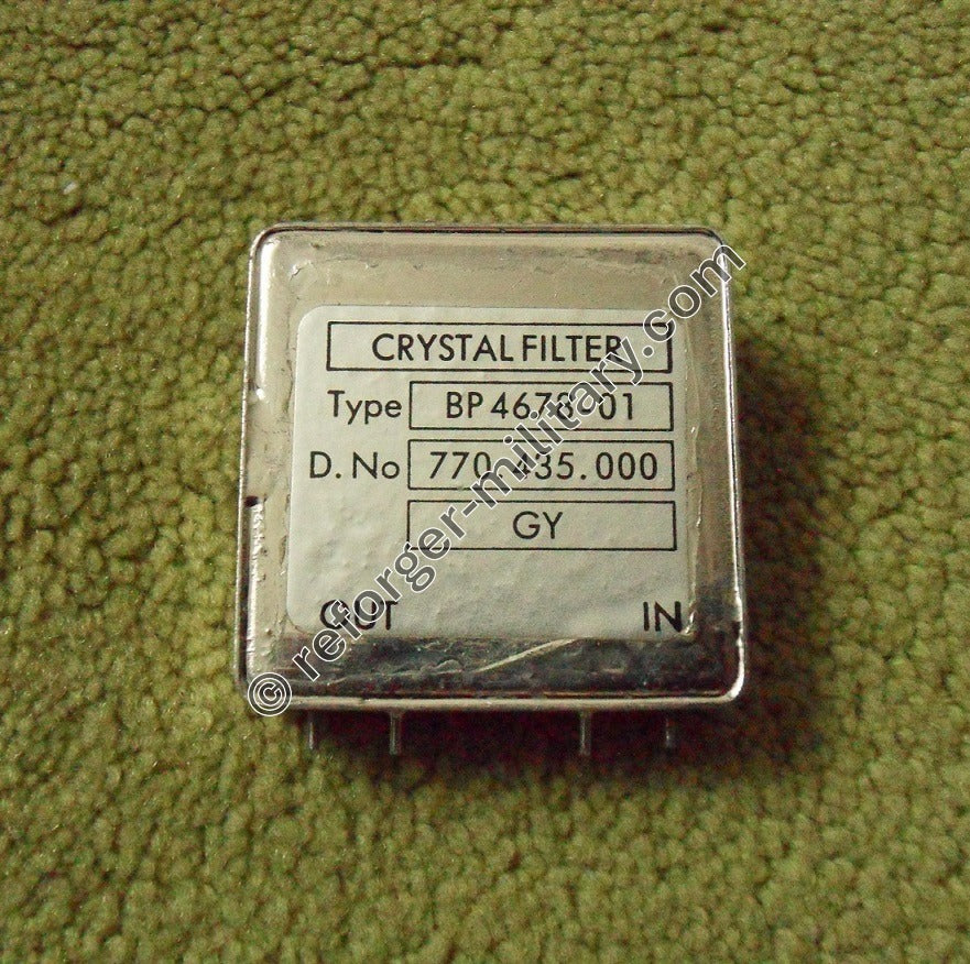 PRC-77 GY Crystal Filter Bandpass