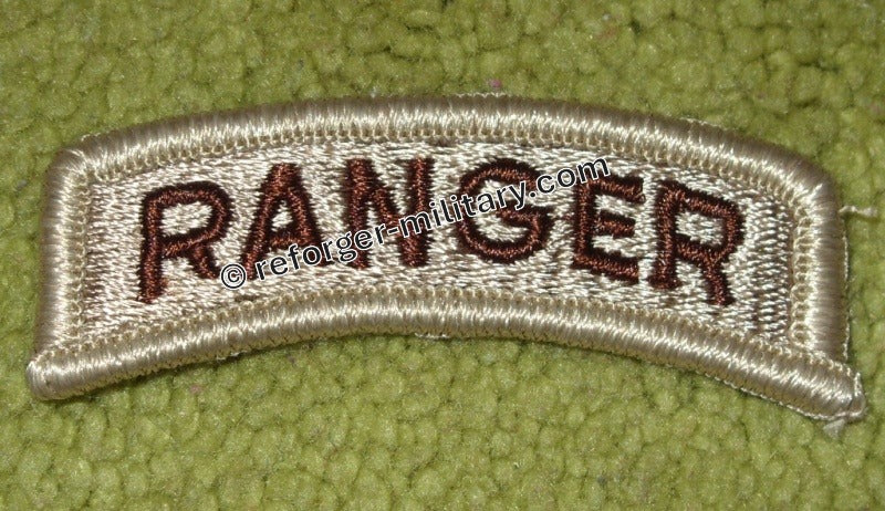 Ranger Tab, Desert BDU Patch