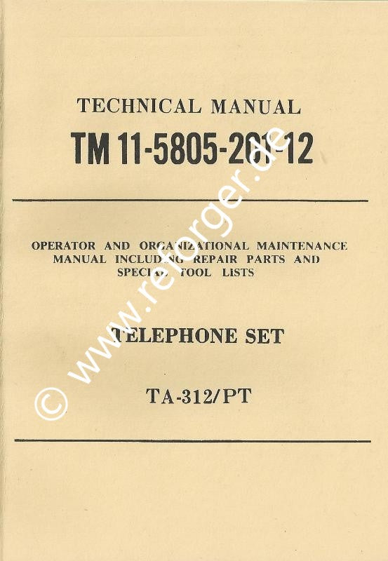 Handbuch für das TA-312/PT