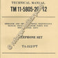 Originales US Army Technical Manual TM 11-5805-201-12 für das Telephone Set TA-312/PT.