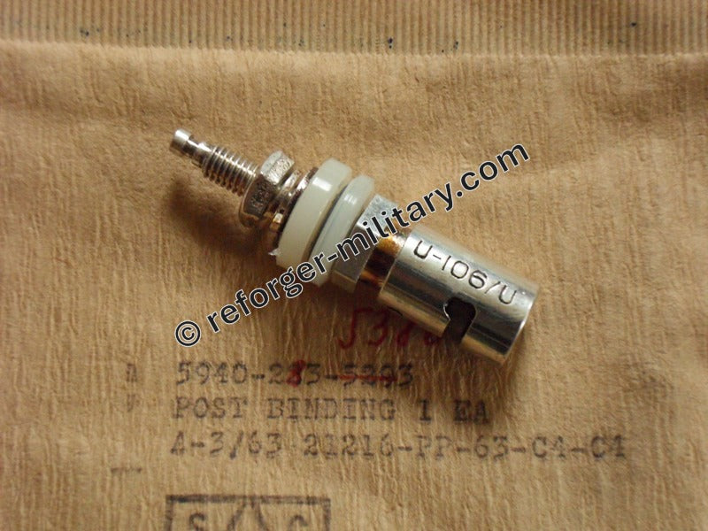 U-106/U Anschlussklemme (Post Binding) zur Befestigung von Telefondraht an US-Militär Feldtelefonen