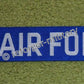 US Air Force Namensband Schriftzug Blau