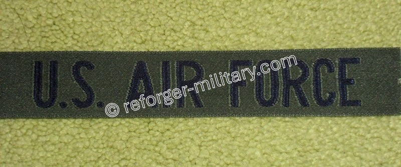 US Air Force Schriftzug – gewebtes Namensband in Oliv für OG-107 Jacke oder Hemd