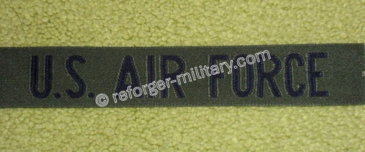 US Air Force Schriftzug – gewebtes Namensband in Oliv für OG-107 Jacke oder Hemd