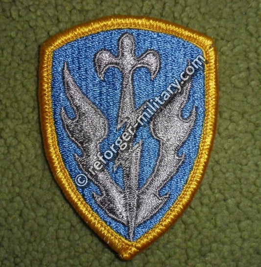504th Military Intelligence Brigade SSI Patch – Full Color Blue & Silver Unit Insignia.