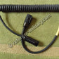 Original US Army Intercom VIC-1 Spiralkabel – Verbindungskabel für CVC Panzerhelm an die Sprechanlage.