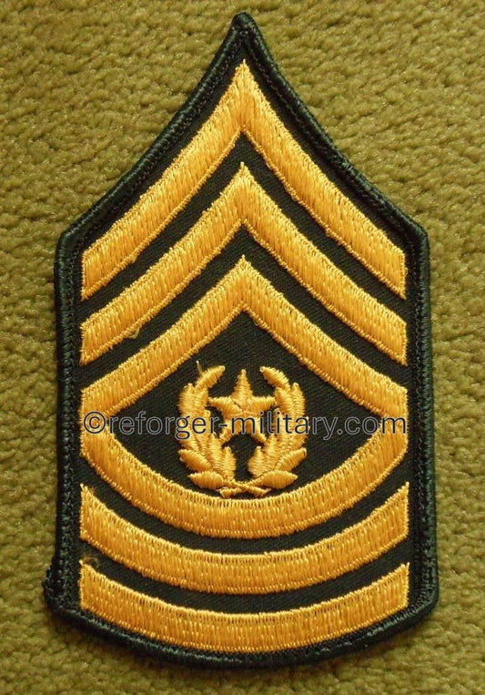 Command Sergeant Major (CSM) Rank Patch - Dress Green Chevron