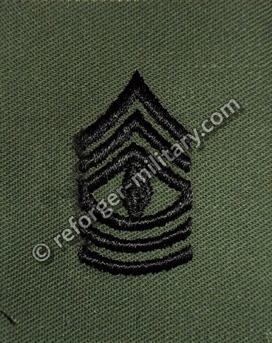 U.S. Army First Sergeant (1SG) Rangabzeichen Aufnäher – Subdued Rank Patch with Diamond for BDU Uniform.