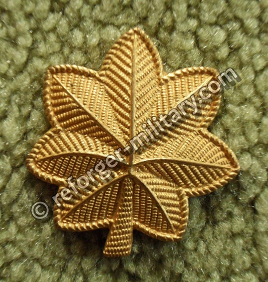 U.S. Army Major (MAJ) Rangabzeichen aus Metall – Polished Gold Oak Leaf Rank Insignia Pins for BDU or Service Uniform