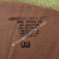 US‑Army Neckerchief in Tropentarn Braun mit gut sichtbarem Herstellerstempel – Detailansicht