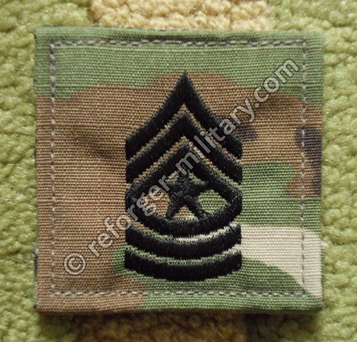 U.S. Army Sergeant-Major (E9) Rangabzeichen in OCP mit Klett.