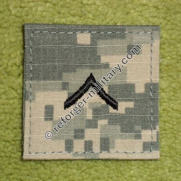 US-Army-Dienstgrad Private – gestickter Rank Patch im ACU-Digital-Tarnmuster