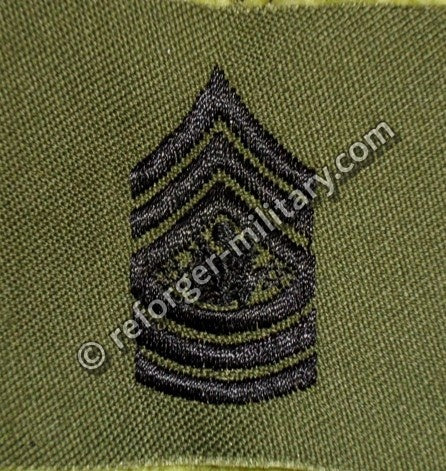 U.S. Army Sergeant Major of the Army (SMA) Rangabzeichen Aufnäher – Subdued Rank Patch for BDU Uniform.
