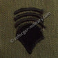 U.S. Army Specialist 7 (SP7) Rangabzeichen Aufnäher – Subdued Olive Rank Patch Vietnam Era E-7 Grade.