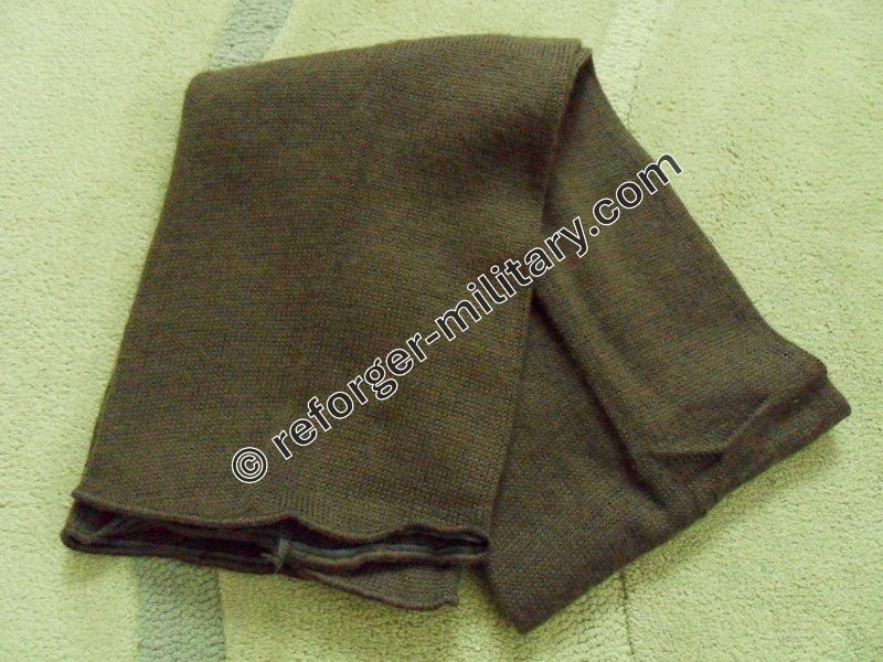 US‑Army Wool Scarf in Grün – Detailansicht des USGI Strickschals