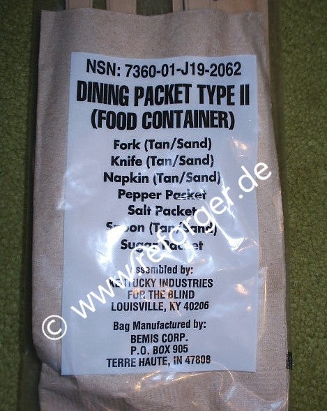 US Army Besteck Dining-Set Messer Löfel Gabel