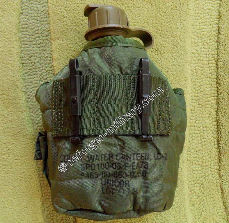 Feldflasche US 1-Quart mit Hülle und Befestigungsclips Original US Army