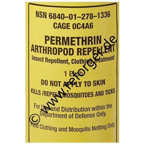 Permethrin Aerosol Spray Insect Repellent - Clothing Application
