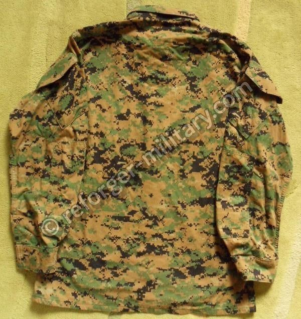 USMC MARPAT Digital Woodland Utility Blouse – Rückansicht der Marines Einsatzjacke