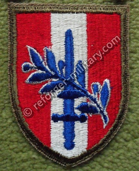 Original WWII U.S. Army Austria HQ occupation forces military shoulder patch.