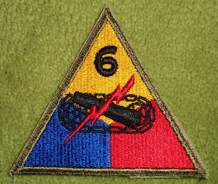 Abzeichen mit dem Motiv der 6th Armored Division