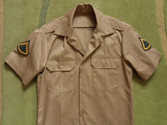 Army Short Sleeve Shirt - Tan-445