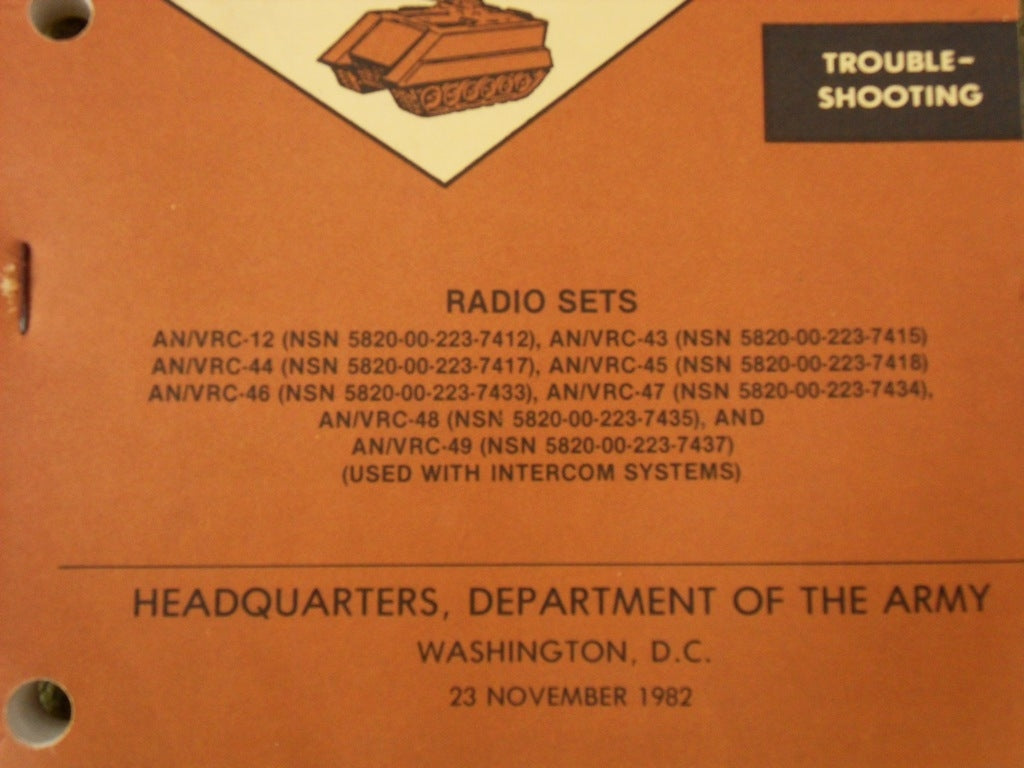 Manual Radio Sets TM 11-5820-401-10-2 – Reforger Military Online Store
