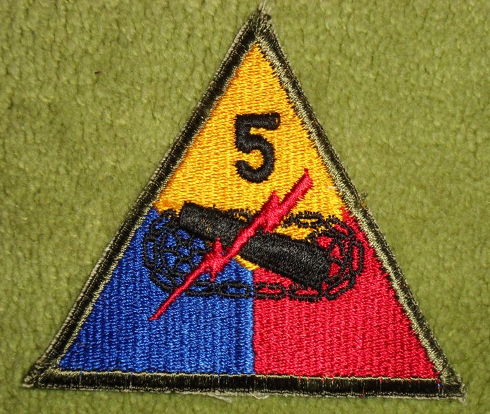 5th Armored Divison WWII Patch – US Army Abzeichen