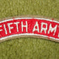 5th Army Tab der United States Army North (ARNORTH), Schriftzug zum 5th Army Patch, ideal für Class A-Uniformen und als Sammlerstück