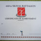 Urkunde US Militär 440th Signal Bn