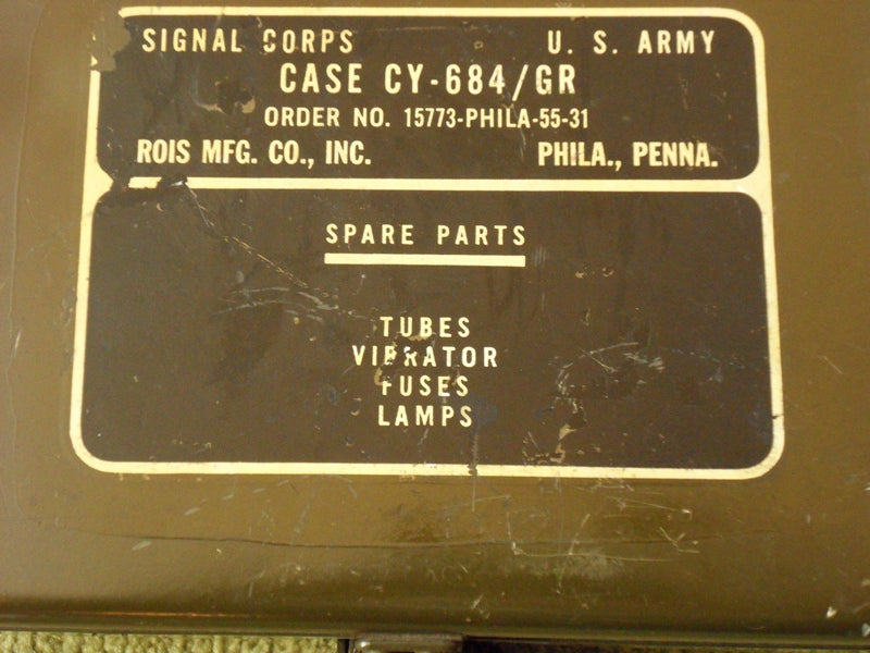 684ab Ringer Box SIGNAL CORPS Zubehör Box - CY-684/GR – Reforger Military Online Store