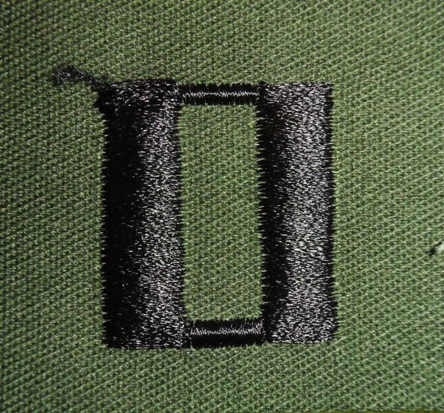 US Army Captain Rangabzeichen, gestickt auf OD-grünem Stoff, Aufnäher für BDU Uniformen