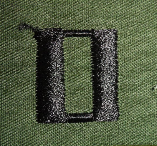 US Army Captain Rangabzeichen, gestickt auf OD-grünem Stoff, Aufnäher für BDU Uniformen